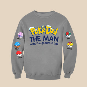 The Man With The Greatest Balls, Personalized Family Shirt, 3D AOP Shirt 3DAP-01OHTN190923-01, Gift For Dad, Gift For Grandpa - AOP Products - GoDuckee