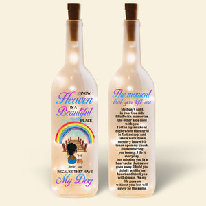 Personalized Gifts For Heaven Dog Bottle Lamp Dog Mom 02XQDT060325HG - Bottle Lamp - GoDuckee