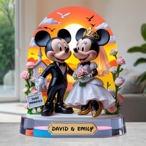 Just Married Couple Acrylic Plaque - Personalized Gifts For Couple 03topu060625 - Shaped Plaques - GoDuckee