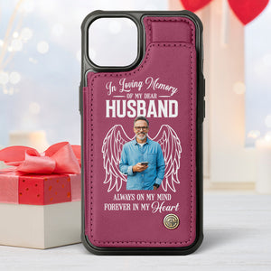 Custom Photo Gifts For Mom Leather Flip Wallet Phone Case 03xqtn210225 In Loving Memories Of My Dear Husband - Phone Case - GoDuckee