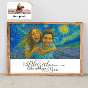 Art Style Couple Canvas Print - Custom Photo Gifts For Couple 01humg150725 - Poster & Canvas - GoDuckee