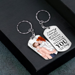 I Choose You, Couple Gift, Personalized Stainless Steel Keychain, Couple Kissing Keychain - Keychains - GoDuckee