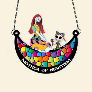 Personalized Gifts For Autism Mom Suncatcher Ornament Mother Of Nightism 02OHMH270225 - Ornament - GoDuckee