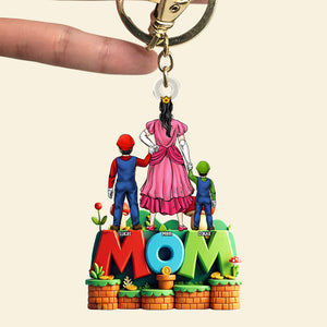Mushroom Mom Keychain Personalized Gifts For Mom 03TOTN240425PA - Keychains - GoDuckee
