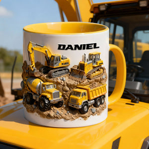 Construction Vehicles Coffee Mug - Personalized Gift For Truckers 06KILU130126 - Coffee Mug - GoDuckee