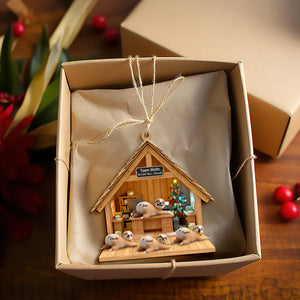 Happy Workplace Sloth Ornament - Personalized Gifts For Coworkers 05OHLU141125 - Ornament - GoDuckee