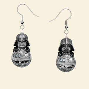 Funny Hanging Galactic Characters Earrings - Personalized Gifts For Movie Fans 05QHDT110725 - Earrings - GoDuckee