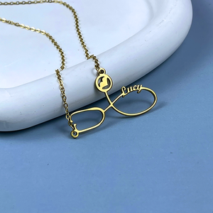 Personalized Name Necklace - Stethoscope Charm 07 19acxx140325 - Necklace - GoDuckee
