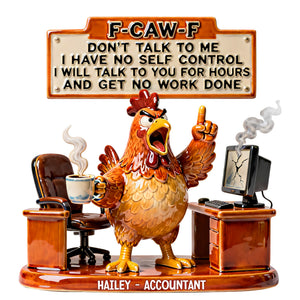 Personalized Gifts For Chicken Office Worker Plaque 03NATN201225 - Shaped Plaques - GoDuckee