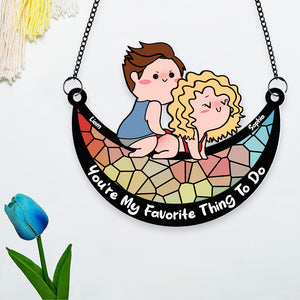 Personalized Gifts For Couple Suncatcher Ornament 01OHPU070624HH - Ornament - GoDuckee