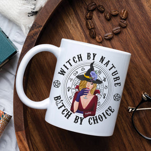 Witch By Nature Bitch By Choice-Personalized Coffee Mug- Gift For Halloween- Witch Coffee Mug - Coffee Mug - GoDuckee