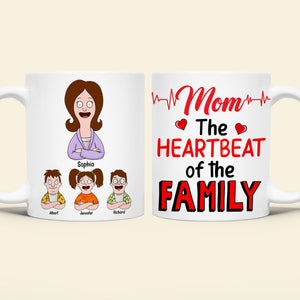 Personalized Gifts For Mom Coffee Mug 04toqn050325hg The Heartbeat Of The Family - Coffee Mug - GoDuckee