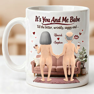 Cheers Old Couple Mug Personalized Gifts For Couple 02NADT070126 - Coffee Mug - GoDuckee