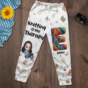 Personalized Gifts For Knitting Lovers Sweatpants Wood Alphabet Letter 02KALU130225HH - Shorts and Pants - GoDuckee