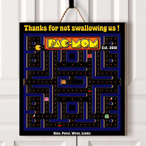 Personalized Gifts For Mom Wood Sign Thanks For Not Swallowing Us 03HTDT280224 - Wood Signs - GoDuckee