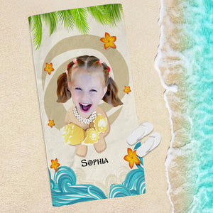 Baby Girl Beach Trip, Personalized Beach Towel, Summer Gift For Baby Girl 03qhqn190623 - Beach Towel - GoDuckee
