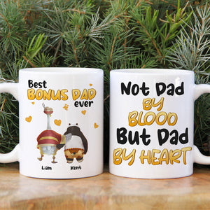 Personalized Gifts For Step Dad Coffee Mug Not Dad By Blood But Dad By Heart 01QHPU230124 Father's Day Gifts - Coffee Mugs - GoDuckee