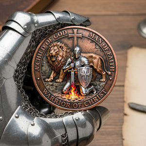 Warrior Of Christ Printed Metal Coin - Gift For Christian 04NALU130226 - Coin - GoDuckee