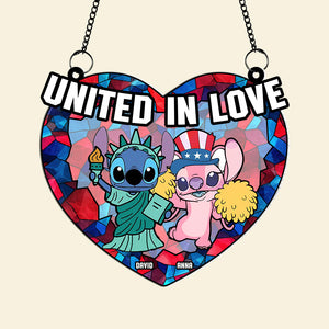 Personalized Gifts For Couple Suncatcher Window Hanging Ornament 04katn040624 - Ornaments - GoDuckee