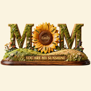 Sunflower Sunshine Acrylic Plaque - Personalized Gift For Mom 01HYTN290126 - Shaped Plaques - GoDuckee