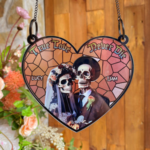 Personalized Gifts For Couple Suncatcher Window Hanging Ornament 02OHPU160524 - Ornaments - GoDuckee