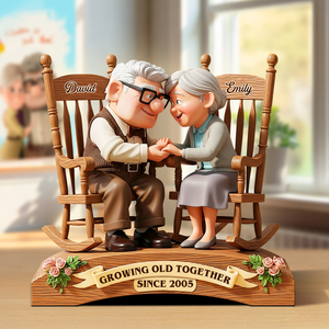 Old Couple Acrylic Plaque - Personalized Gifts For Couple 01TOPU160725 - Shaped Plaques - GoDuckee