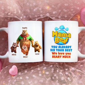 Personalized Gifts For Mom Coffee Mug Mama Bear We Love You 02QHDT080324 - Coffee Mugs - GoDuckee