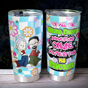 Personalized Gifts For Couples Tumbler Y2K Style Cartoon Couples 03TOLU060125HG - Tumbler Cup - GoDuckee