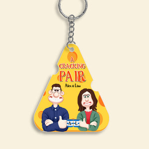 Personalized Gifts For Couple Keychain A Cracking Pair 02OHMH110225PA - Keychains - GoDuckee