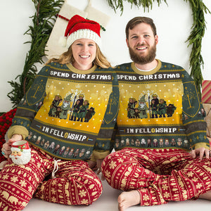 Gift For Movie Fans, Personalized Knitted Ugly Sweater, TV Series Fan Sweater, Christmas Gift 01HUXX280923 - AOP Products - GoDuckee