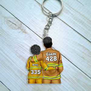 Personalized Gifts For Firefighter Couple Keychain 011QHHU110125TM - Keychains - GoDuckee