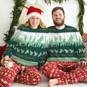 Gift For Movie Fans, Personalized Knitted Ugly Sweater, TV Series Fan Sweater, Christmas Gift 01HUXX280923 - AOP Products - GoDuckee