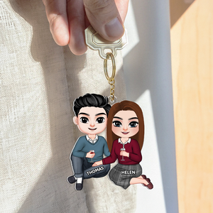 Personalized Gifts For Couple Keychain 13QHHU150125HH - Keychains - GoDuckee