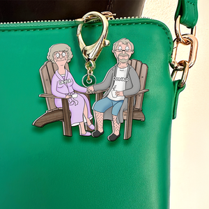 Personalized Gifts For Couple Keychain Cartoon Couple 01QHHU100225PA - Keychains - GoDuckee