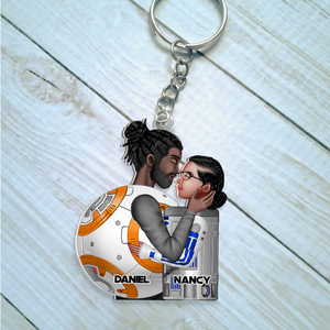 Personalized Gifts For Couple Keychain 093qhhu100125pa - Keychains - GoDuckee