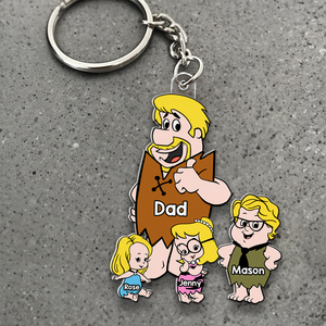 Best Dad Ever Keychain Personalized Gifts For Dad 04QHHU160525PA - Keychains - GoDuckee