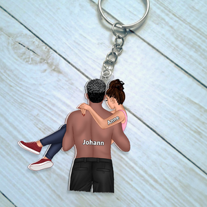 Personalized Gifts For Couple Keychain Couple Princess Carrying 15QHHU150125TM - Keychains - GoDuckee