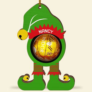 Kids Christmas Chocolate Holder-Personalized Wood Ornament- Gift For Kids- Christmas Ornament - Ornament - GoDuckee