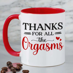 Couple, Thanks For All, Personalized Accent Mug, Christmas Gifts For Couple - Coffee Mug - GoDuckee