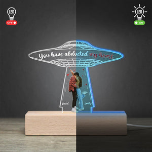 Couple, You Have Abducted My Heart, Personalized 3D Led Light, Valentine Gift, Couple Gift - Led Night Light - GoDuckee
