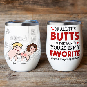 Of All The Butts Yours Is My Favorite-Personalized Coffee Mug- Gift For Couple- Funny Couple Coffee Mug - Coffee Mug - GoDuckee