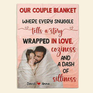 Our Couple Blanket Where Every Snuggle Tells A Story-Custom Photo Blanket- Couple Gift - Blanket - GoDuckee