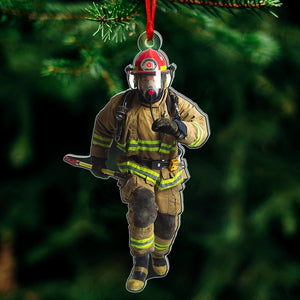 Firefighter-Custom Photo Acrylic Ornament- Gift For Firefighter- Christmas Gift - Ornament - GoDuckee