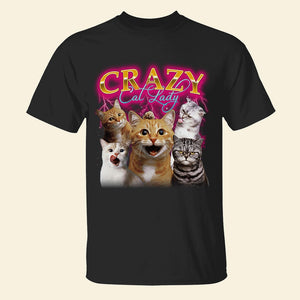 Crazy Cat Lady, Personalized Custom Photo Bootleg 2D Cat Shirt, Gift For Cat Lover, GRE2005 - Shirts - GoDuckee
