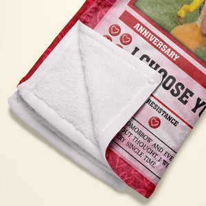 Personalized Gifts For Couple Blanket I Choose You Today Tomorrow And Every Day After That - Blanket - GoDuckee