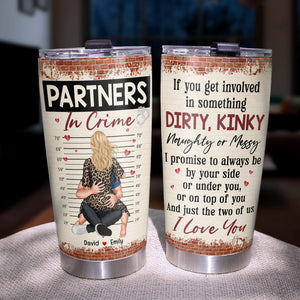 Personalized Gifts For Couple Tumbler Partners In Crime - Tumbler Cup - GoDuckee