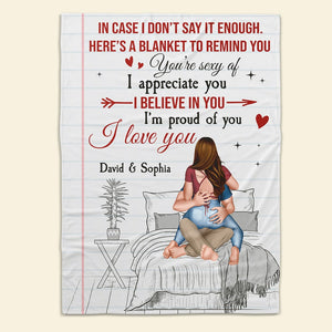 I'm Proud Of You, I Love You, Personalized Blanket, Gift For Couple, Valentine's Gifts - Blanket - GoDuckee