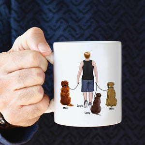 Thank You For Being My Daddy- Gift For Dog Lover- Gift For Dad- Personalized Coffee Mug- Dog Dad Mug - Coffee Mug - GoDuckee