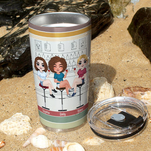 Besties Here's To Another Year Of Bonding Over Alcohol-Personalized Tumbler- Gift For Friends- Funny Friends Tumbler - Tumbler Cup - GoDuckee