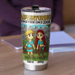 Dangerous To Go Alone We'll Go Together - Personalized Tumbler - Gift For Couple TZ-TCTT-03NATN130623 - Tumbler Cup - GoDuckee